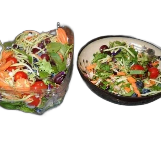 food, counter, two, bowls, salad, one, plastic, container transparent PNG cut-out