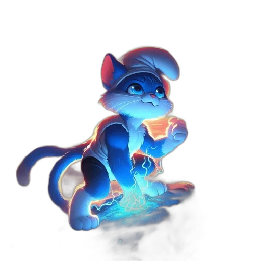 dragon, staff, creature, concept art, fantasy art, 3d render, pixel art, neon lights transparent PNG cut-out