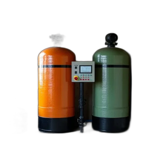 bottle, 3d render, water, treatment, system, two, large, cylindrical transparent PNG cut-out