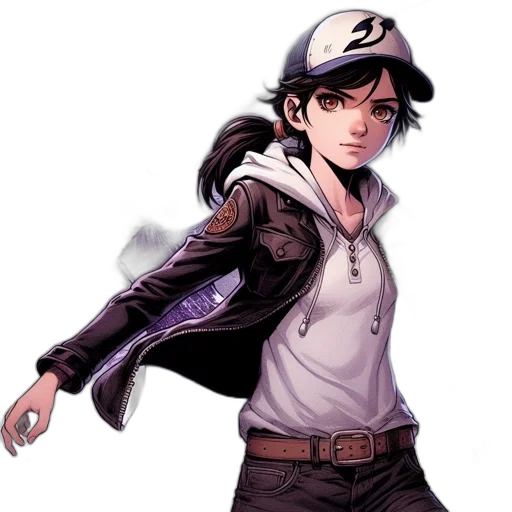 hat, staff, jacket, comic book art, concept art, anime, pixel art, dark transparent PNG cut-out