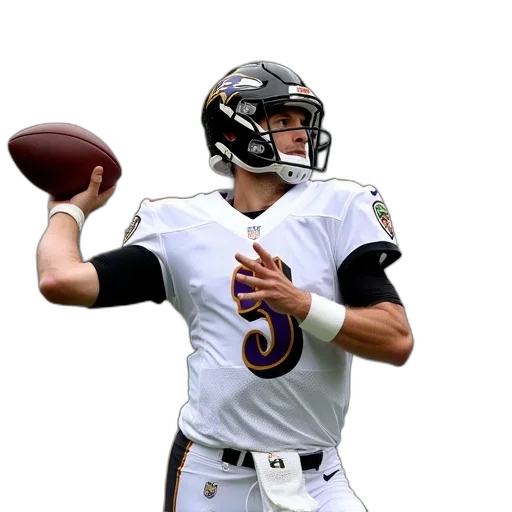 baltimore, joe, flud, throw, during, ravens, win, over transparent PNG cut-out