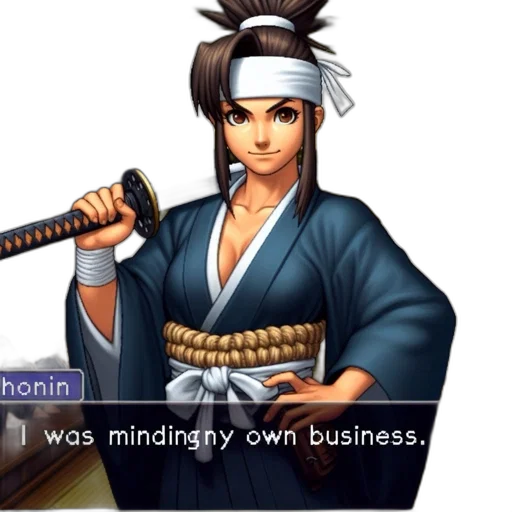 staff, sword, weapon, vaporwave, pixel art, anime, hanin, female transparent PNG cut-out