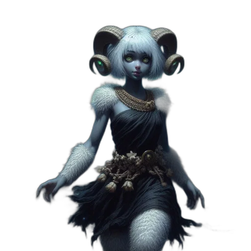 creature, staff, mask, concept art, fantasy art, 3d render, comic book art, blue transparent PNG cut-out
