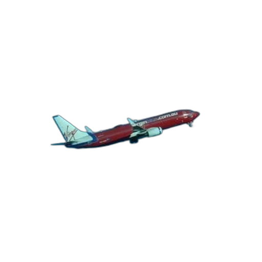 pixel art, 3d render, virgin, australia, airplane, flying, through, clear transparent PNG cut-out