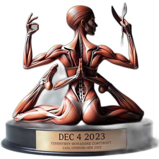 jewelry, concept art, 3d render, cyberpunk, life-sized, seated, female, statue transparent PNG cut-out