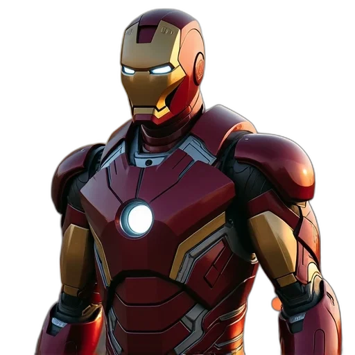 robot, 3d render, concept art, comic book art, pixel art, iron, man, movie transparent PNG cut-out