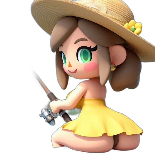 staff, weapon, hat, dress, 3d render, concept art, pixel art, cartoon transparent PNG cut-out