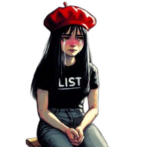 hat, jacket, dress, staff, concept art, comic book art, pixel art, watercolor transparent PNG cut-out