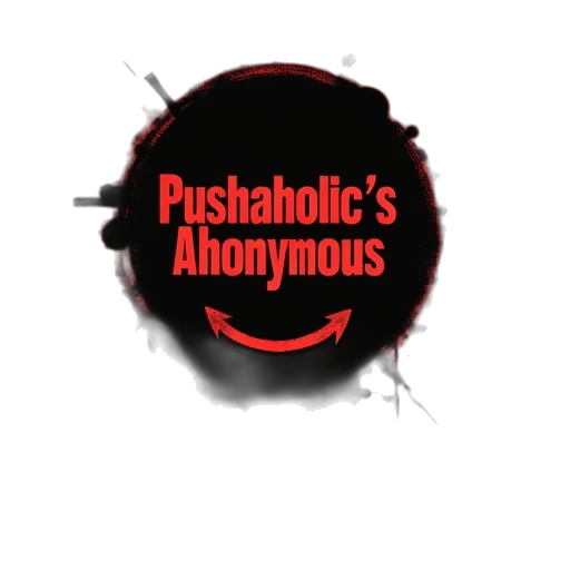 photorealistic, red, punk, poster, words, pushaholic, anonymous transparent PNG cut-out