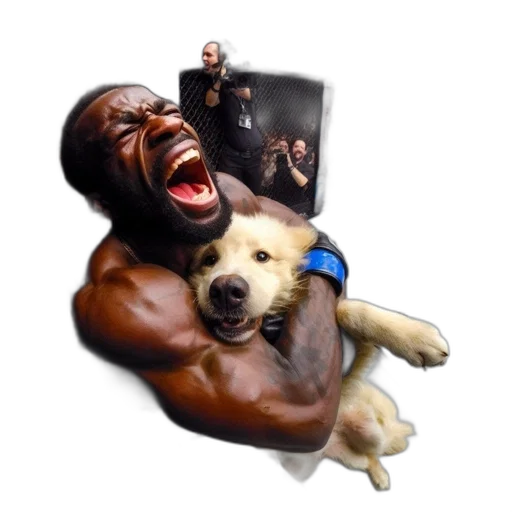 animal, creature, face, photorealistic, concept art, oil painting, man, holds transparent PNG cut-out