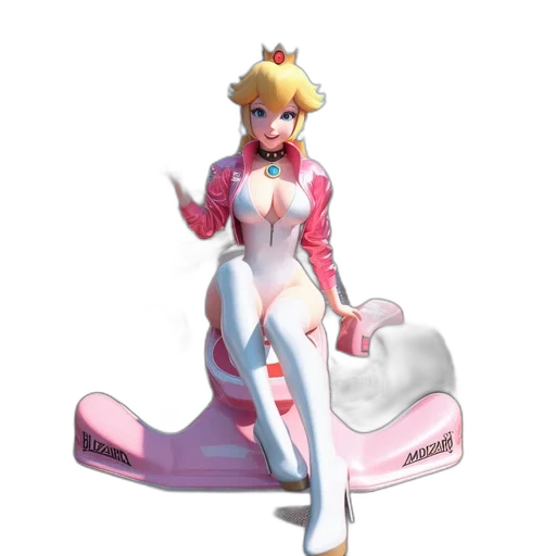 crown, dress, weapon, robot, concept art, 3d render, vaporwave, fantasy art transparent PNG cut-out