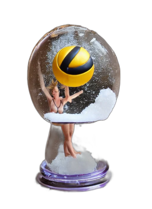 staff, 3d render, snow, globe transparent PNG cut-out