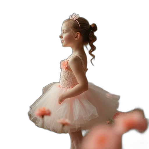 dress, crown, photorealistic, 3d render, oil painting, concept art, ballet, girl transparent PNG cut-out