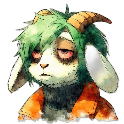 mask, creature, face, animal, watercolor, pixel art, concept art, fantasy art transparent PNG cut-out
