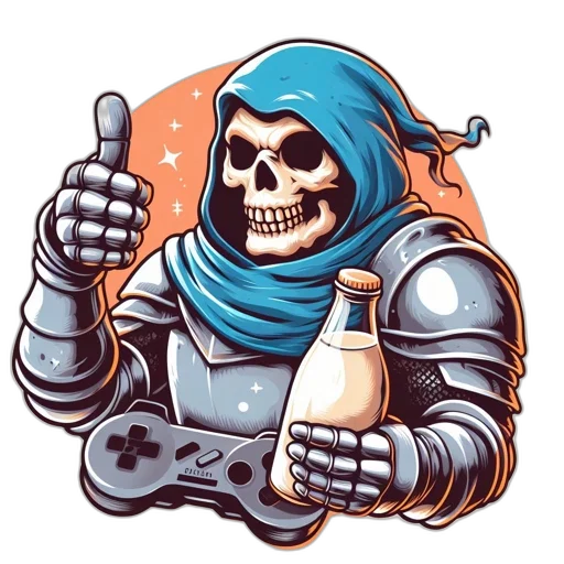 robot, weapon, pixel art, concept art, comic book art, fantasy art, illustrated, skeleton transparent PNG cut-out