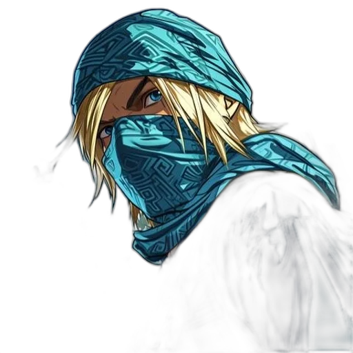 mask, face, staff, hat, concept art, fantasy art, pixel art, comic book art transparent PNG cut-out