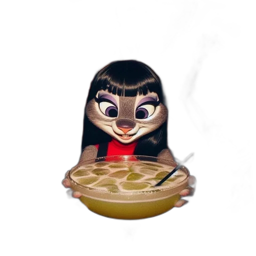 food, mask, creature, animal, cartoon, concept art, 3d render, anime transparent PNG cut-out