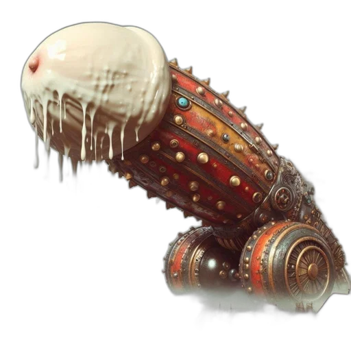 weapon, creature, robot, staff, concept art, fantasy art, 3d render, photorealistic transparent PNG cut-out