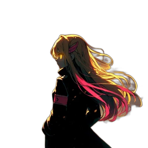 hair, dress, mask, jacket, concept art, anime, pixel art, cyberpunk transparent PNG cut-out