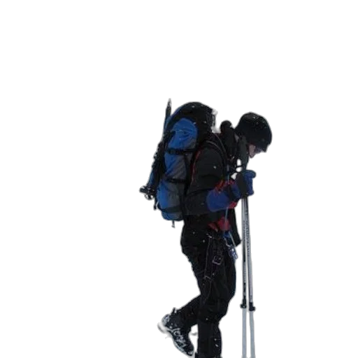 staff, jacket, umbrella, robot, 3d render, concept art, two, hikers transparent PNG cut-out