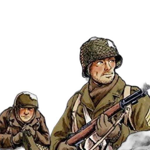 weapon, jacket, concept art, comic book art, watercolor, cartoon, snow, earth tones transparent PNG cut-out