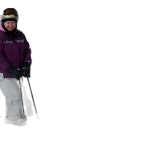 staff, jacket, snow, skier, stands, next, sign, pointing transparent PNG cut-out