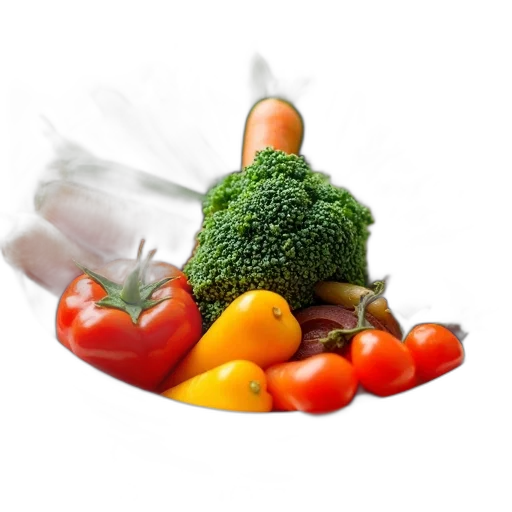 food, crown, photorealistic, bowl, filled, variety, vegetables, including transparent PNG cut-out