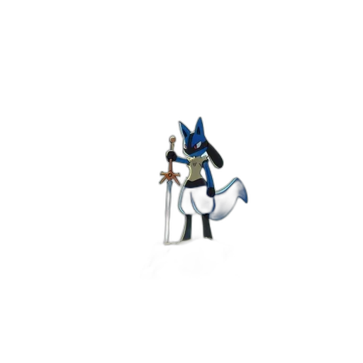 animal, robot, staff, creature, 3d render, concept art, pixel art, fantasy art transparent PNG cut-out