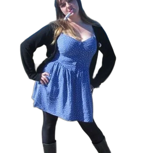 dress, staff, 3d render, blue transparent PNG cut-out