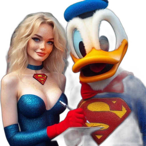 comic book art, cartoon, pixel art, photorealistic, two, characters, one, dressed transparent PNG cut-out