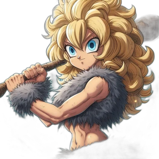 hair, dragon, weapon, staff, anime, fantasy art, cartoon, concept art transparent PNG cut-out