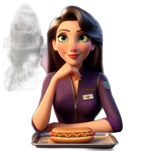 food, staff, robot, face, concept art, 3d render, cartoon, photorealistic transparent PNG cut-out