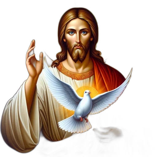photorealistic, pixel art, 3d render, concept art, image, features, depiction, jesus transparent PNG cut-out