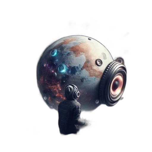 robot, mask, creature, staff, concept art, fantasy art, 3d render, pixel art transparent PNG cut-out