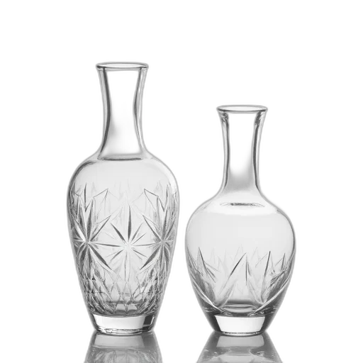 bottle, 3d render, photorealistic, two, clear, glass, vases, intricate transparent PNG cut-out