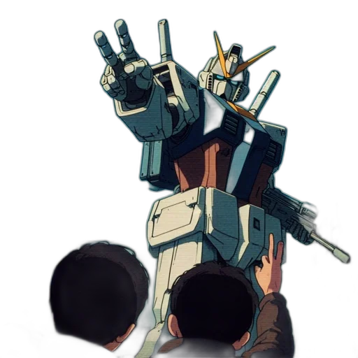 robot, weapon, crown, sword, concept art, watercolor, anime, pixel art transparent PNG cut-out
