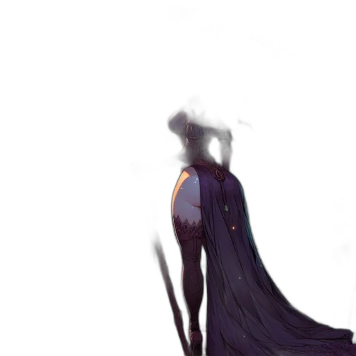 dress, crown, staff, creature, concept art, fantasy art, watercolor, pixel art transparent PNG cut-out