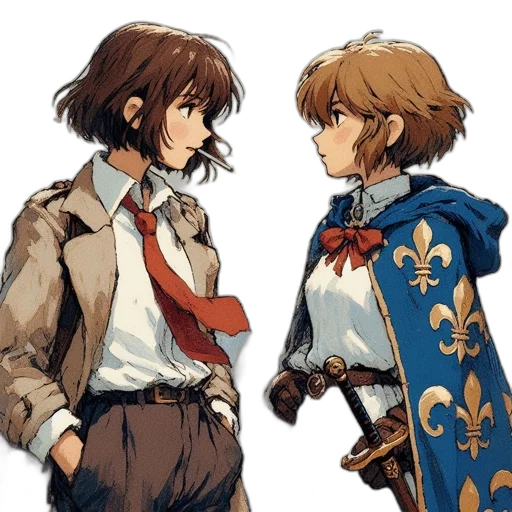 jacket, sword, crown, staff transparent PNG cut-out
