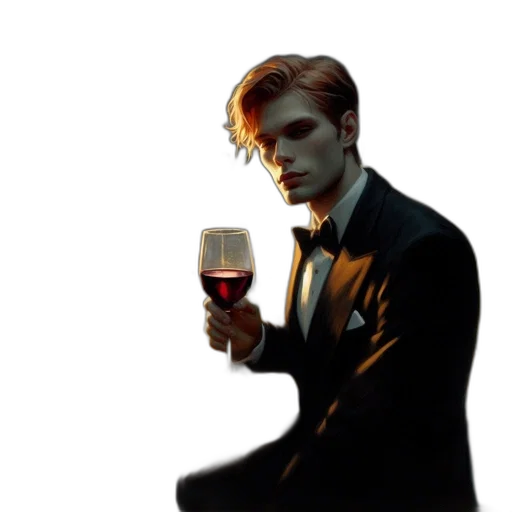 pixel art, concept art, photorealistic, comic book art, neon lights, dark, dapper, young transparent PNG cut-out
