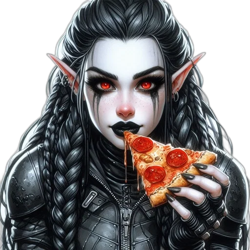 food, dragon, face, fantasy art, comic book art, concept art, pixel art, dark transparent PNG cut-out