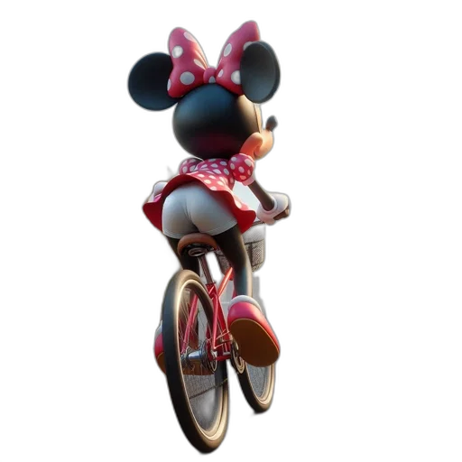 animal, 3d render, concept art, photorealistic, cartoon, minnie, mouse, rides transparent PNG cut-out