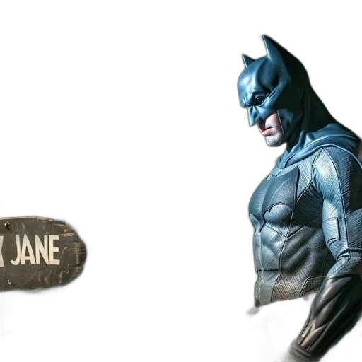 comic book art, concept art, 3d render, batman, costume, stands, among, plants transparent PNG cut-out