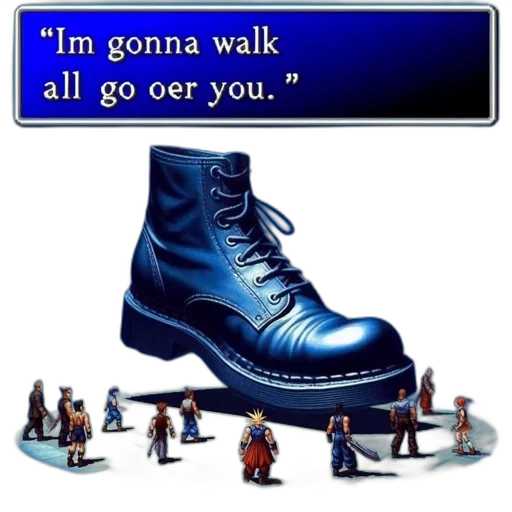 shoes, concept art, imposing, boot, crushes, smaller, animated, characters transparent PNG cut-out