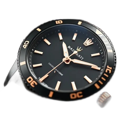 jewelry, 3d render, photorealistic, close-up, image, wristwatch, black, strap transparent PNG cut-out