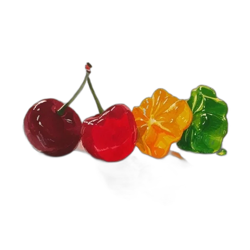 jewelry, food, 3d render, photorealistic, colorful, watercolor, painting, features transparent PNG cut-out