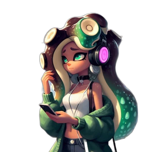 staff, jacket, weapon, dress, concept art, pixel art, vaporwave, cartoon transparent PNG cut-out