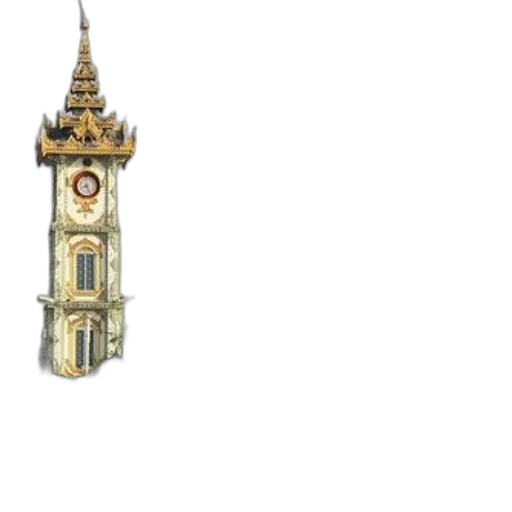 building, jewelry, concept art, 3d render, pixel art, photorealistic, tall, clock transparent PNG cut-out