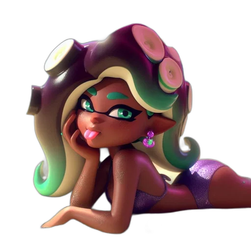 dress, hair, weapon, concept art, 3d render, vaporwave, pixel art, pastel transparent PNG cut-out