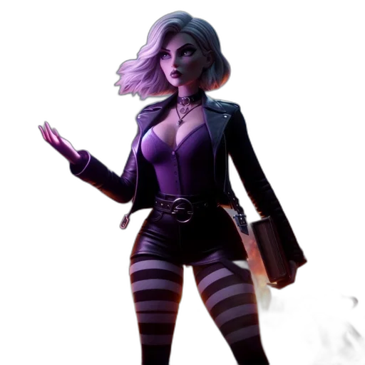 jacket, staff, concept art, comic book art, 3d render, fantasy art, dark, mystic transparent PNG cut-out