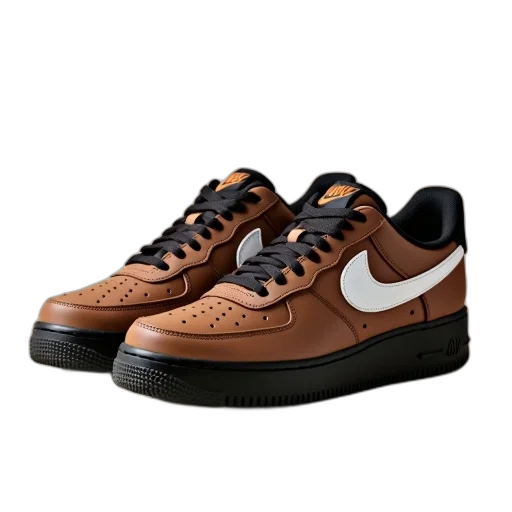 shoes, earth tones, pair, brown, nike, sneakers, black, sole transparent PNG cut-out